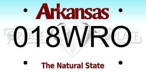 018WRO Arkansas License Plate