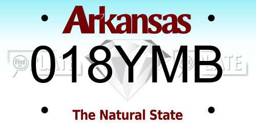 018YMB Arkansas License Plate
