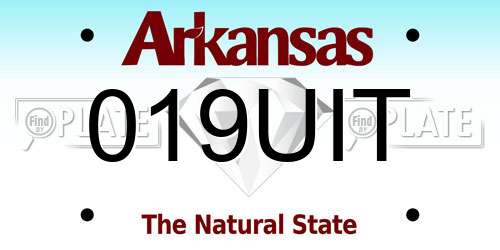019UIT Arkansas License Plate