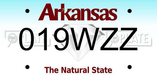 019WZZ Arkansas License Plate