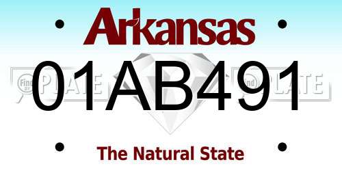 01AB491 Arkansas License Plate