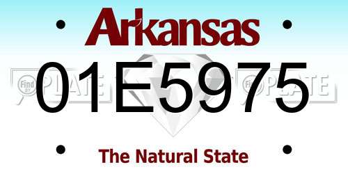 01E5975 Arkansas License Plate