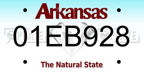 01EB928 Arkansas License Plate