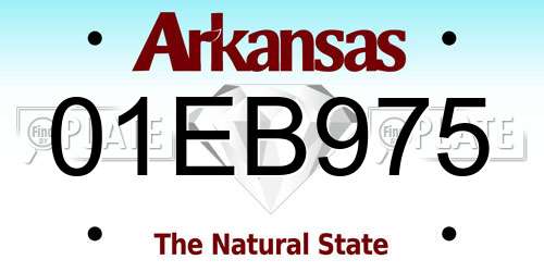 01EB975 Arkansas License Plate