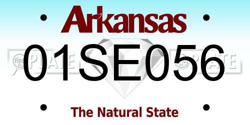 01SE056 Arkansas License Plate