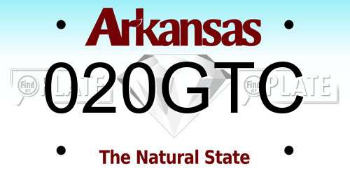 020GTC Arkansas License Plate