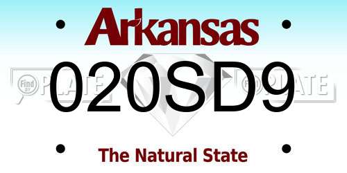 020SD9 Arkansas License Plate