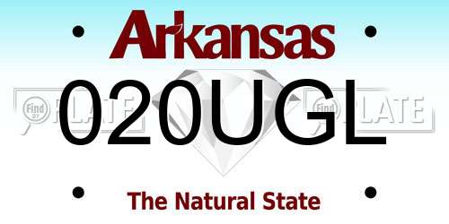 020UGL Arkansas License Plate