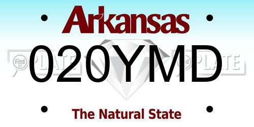 020YMD Arkansas License Plate