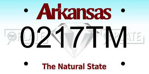 0217TM Arkansas License Plate