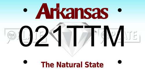 021TTM Arkansas License Plate