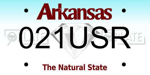 021USR Arkansas License Plate