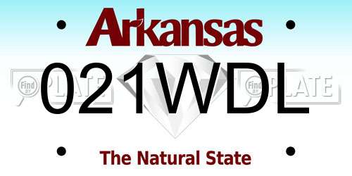 021WDL Arkansas License Plate