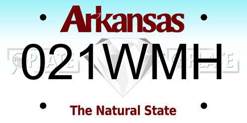 021WMH Arkansas License Plate