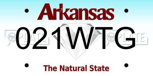 021WTG Arkansas License Plate