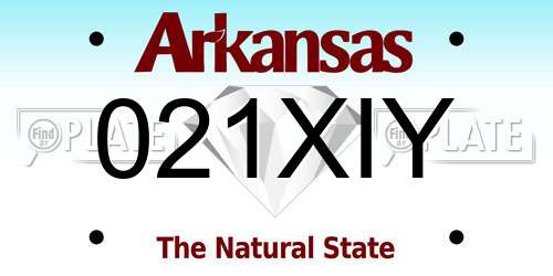 021XIY Arkansas License Plate