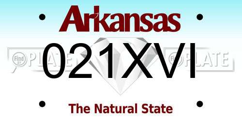021XVI Arkansas License Plate