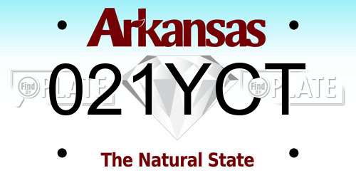 021YCT Arkansas License Plate