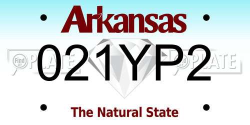 021YP2 Arkansas License Plate