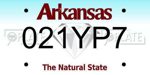 021YP7 Arkansas License Plate