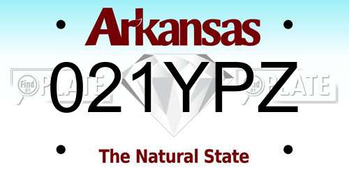 021YPZ Arkansas License Plate