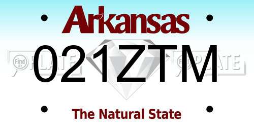 021ZTM Arkansas License Plate