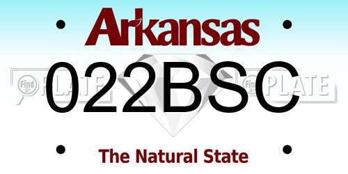 022BSC Arkansas License Plate