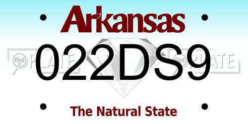 022DS9 Arkansas License Plate