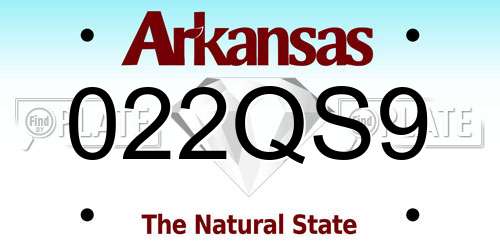 022QS9 Arkansas License Plate