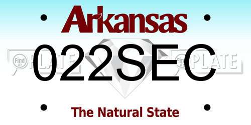 022SEC Arkansas License Plate