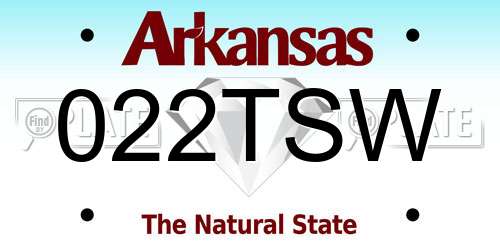 022TSW Arkansas License Plate