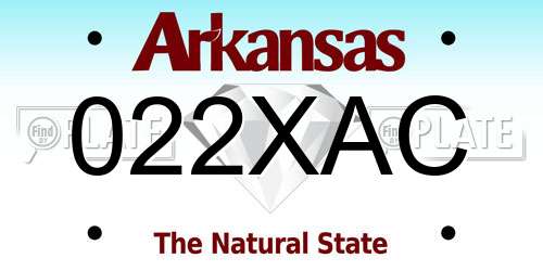 022XAC Arkansas License Plate