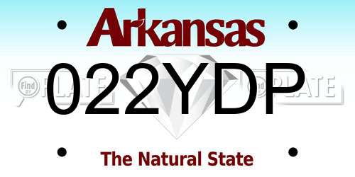 022YDP Arkansas License Plate