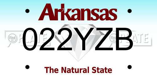 022YZB Arkansas License Plate