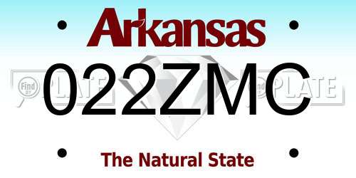 022ZMC Arkansas License Plate