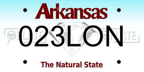 023LON Arkansas License Plate