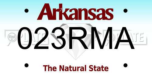 023RMA Arkansas License Plate
