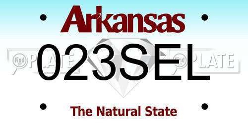023SEL Arkansas License Plate