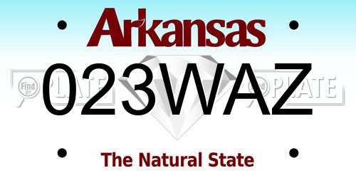 023WAZ Arkansas License Plate