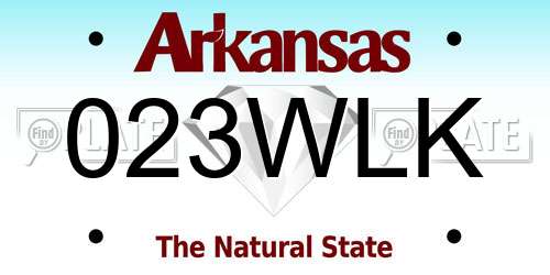 023WLK Arkansas License Plate