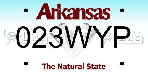 023WYP Arkansas License Plate