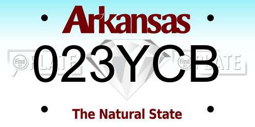 023YCB Arkansas License Plate