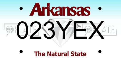 023YEX Arkansas License Plate