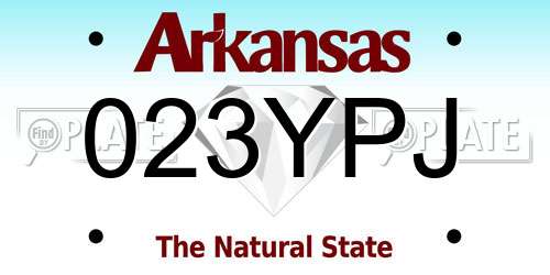 023YPJ Arkansas License Plate