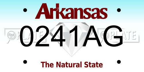 0241AG Arkansas License Plate