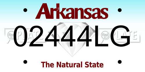 02444LG Arkansas License Plate