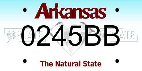 0245BB Arkansas License Plate