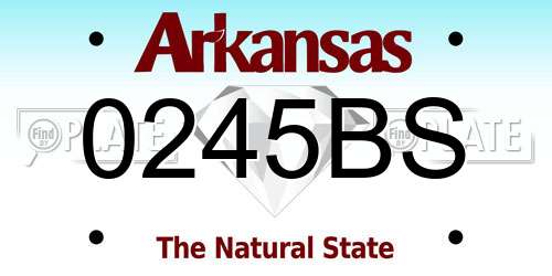 0245BS Arkansas License Plate