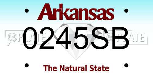 0245SB Arkansas License Plate