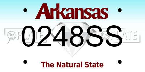 0248SS Arkansas License Plate